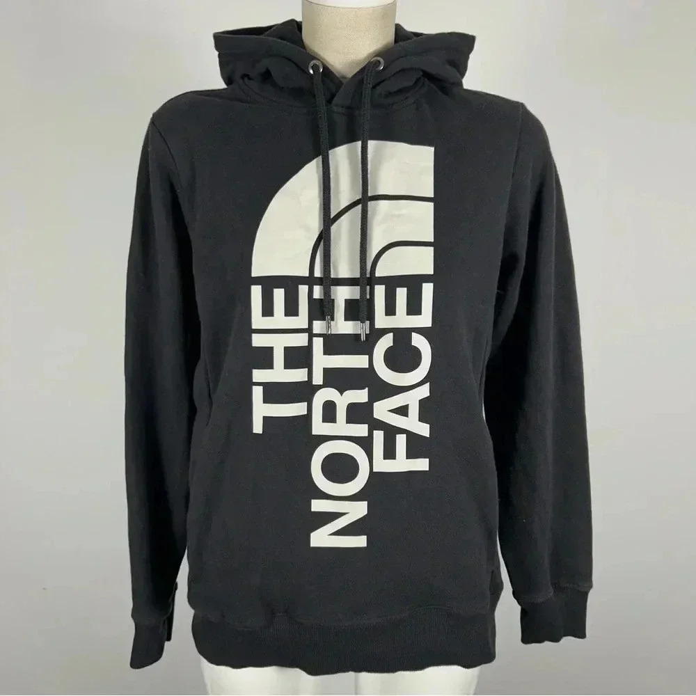 The North Face Black Hoodie with White Logo
